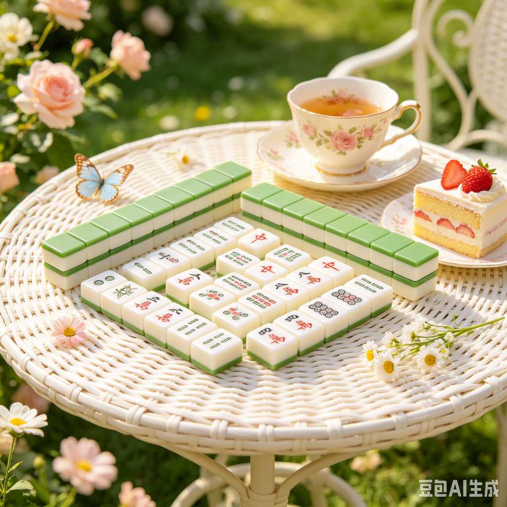 decorative text mahjong set